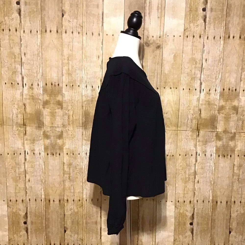 Universal Thread Black Peasant Boho Top M - Picture 3 of 8